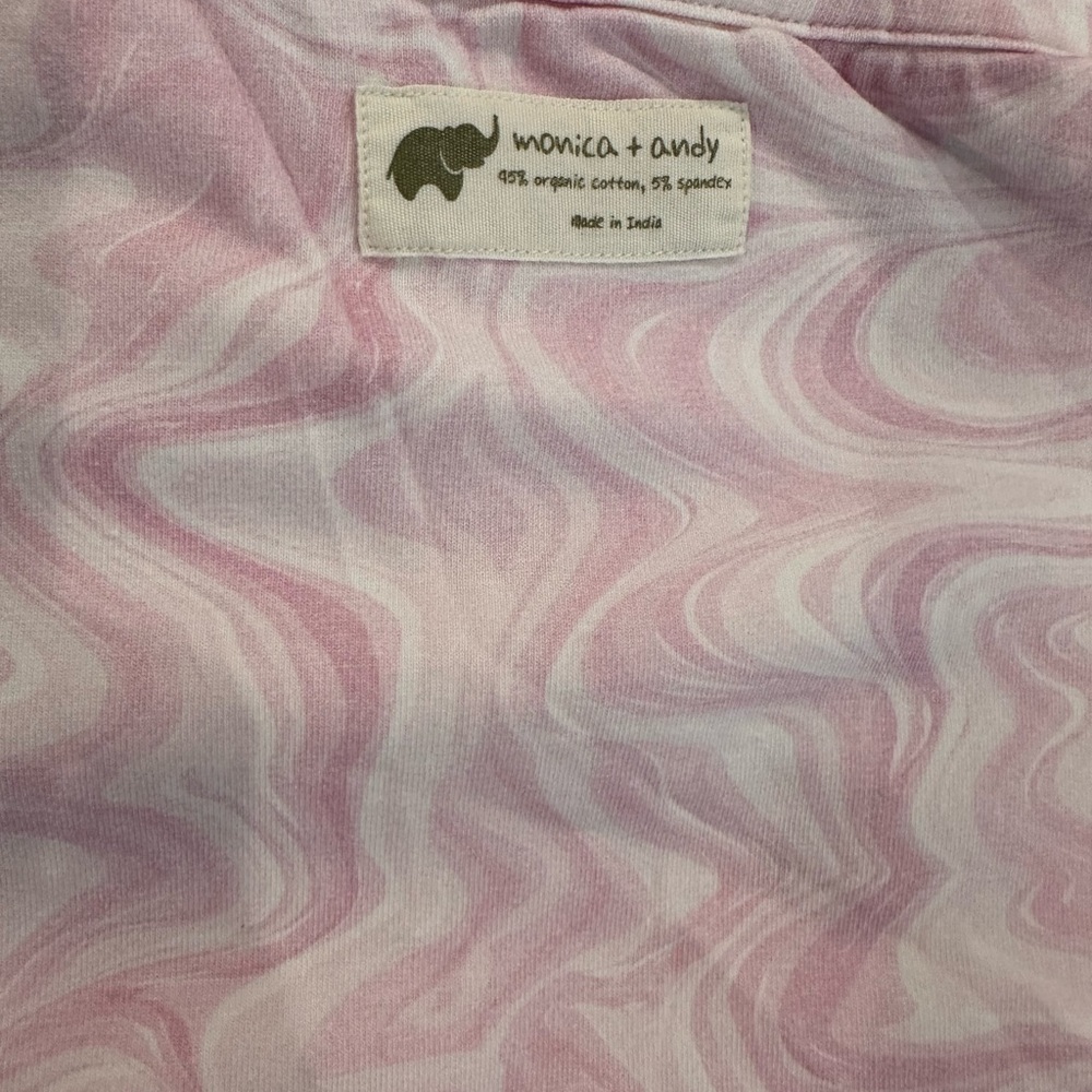 Monica + Andy Pink Organic Cotton Newborn Receiving Blanket